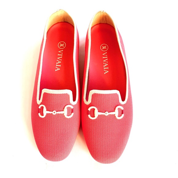 VIVAIA EILEEN HORSE-BIT CORAL PINK SLIP-ON LOAFERS NEW! SzUS7.5-8/EU38.5 - Picture 2 of 12